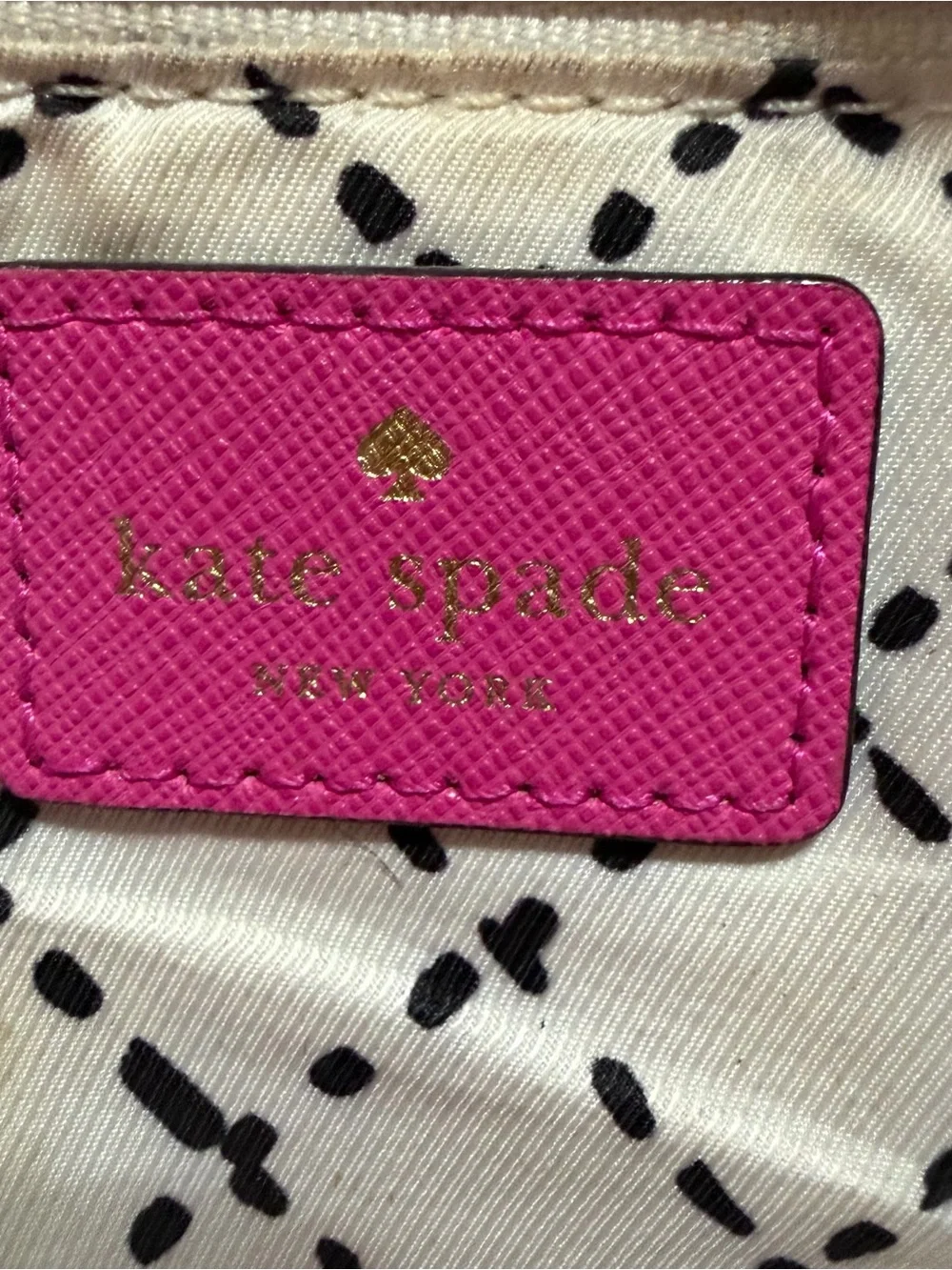 Kate Spade NY Newbury Lane Jules Pink Leather Large Tote Hot Barbie‎ Pink
